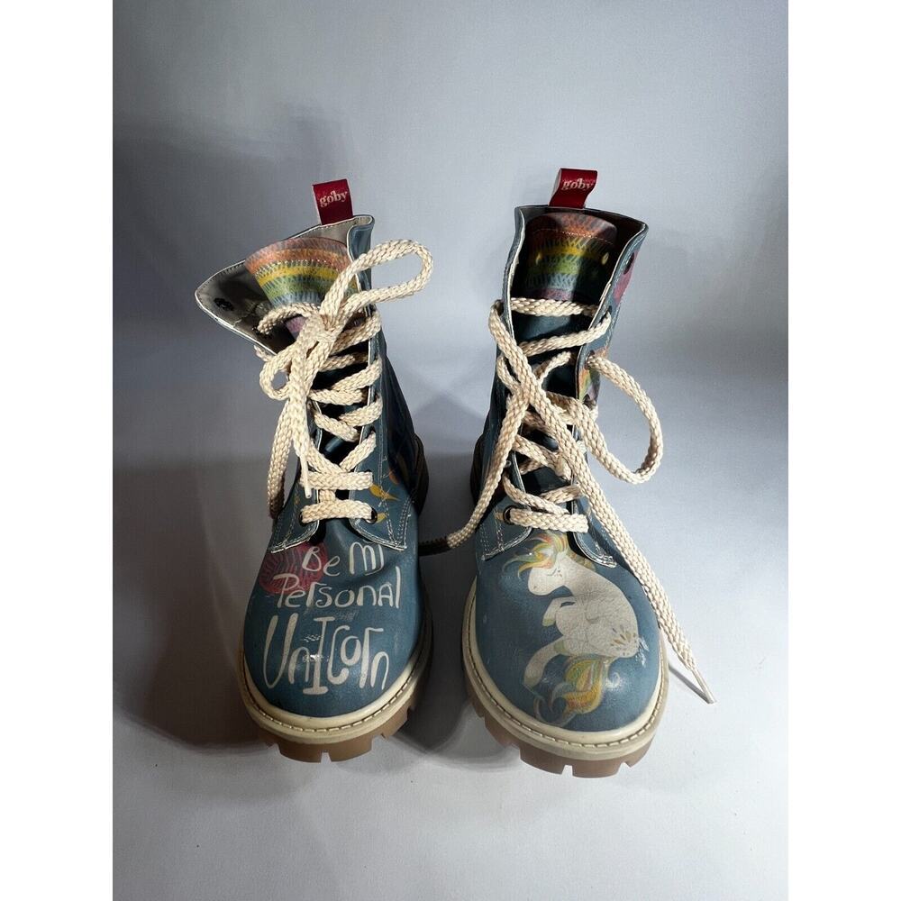 Goby Unicorn Womens Girls Combat Boots Shoes Size EU 36 U.S. 5 / 5.5 Rare